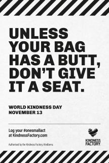 Kindness Factory: Don't Give It A Seat - Public Kindness Announcements